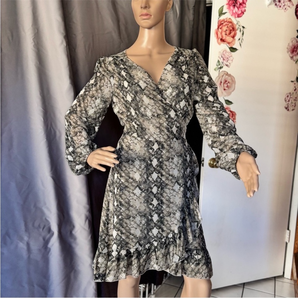 Leyden Stone Snake Ruffled Wrap Sundress - Picture 12 of 15